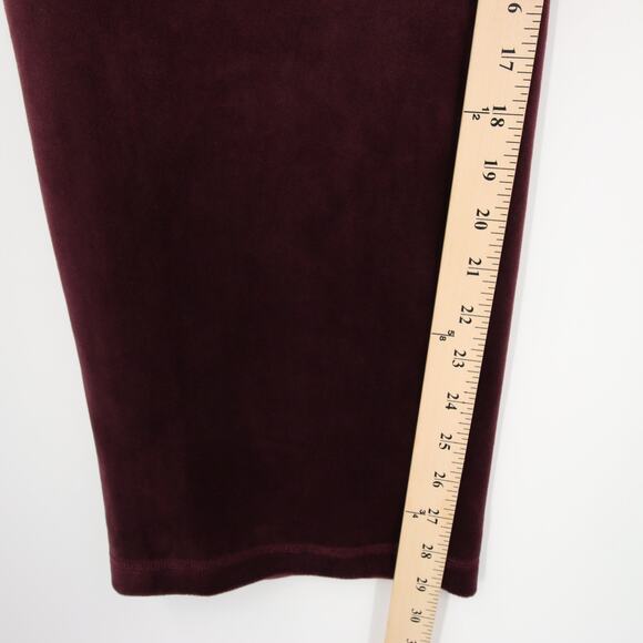 Calvin Klein Sweatpants Burgundy Purple Lounge Straight Leg Velvet Velour 1X - Picture 5 of 12